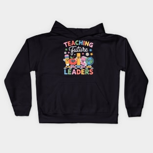 Teaching Future Leaders Groovy Teacher Back To School Kids Hoodie